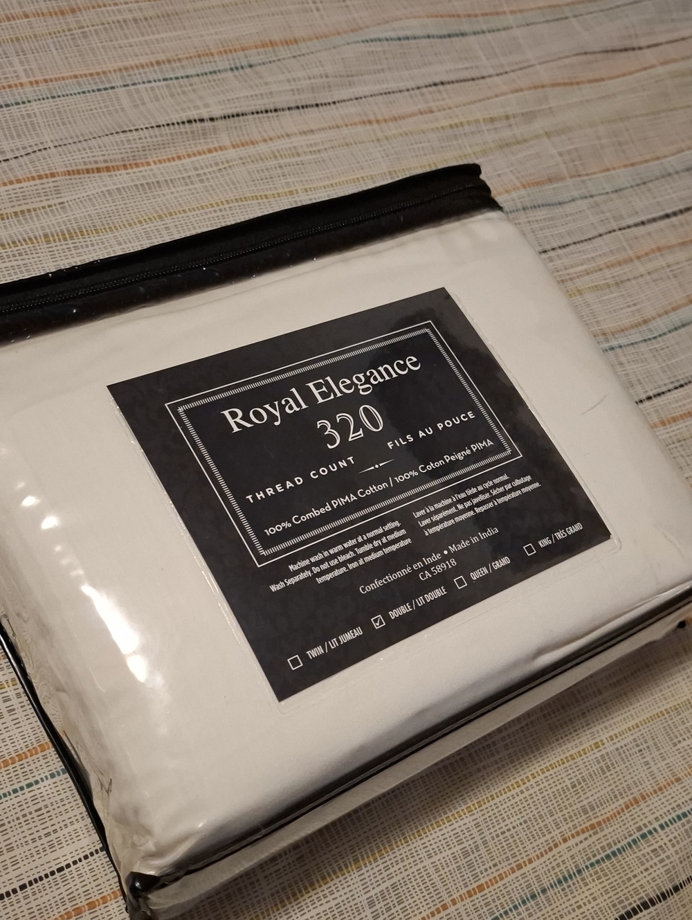 320 Thread Count White Sheet Set